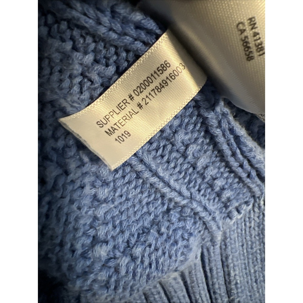 Polo Ralph Lauren BLUE Cable Knit Pullover Sweater Women's‎ Sz S, Cotton - Picture 9 of 9